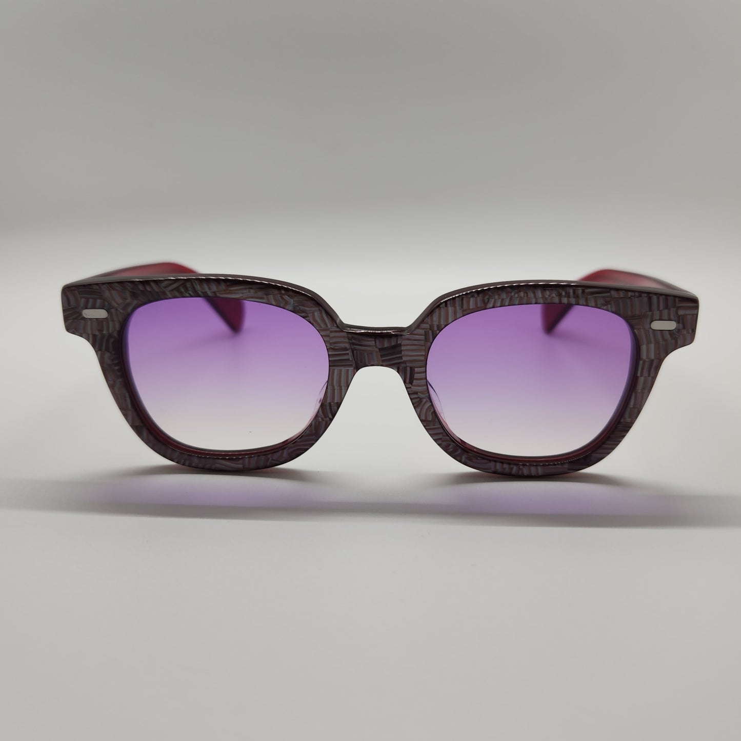 Purple square gradient tint sunglasses