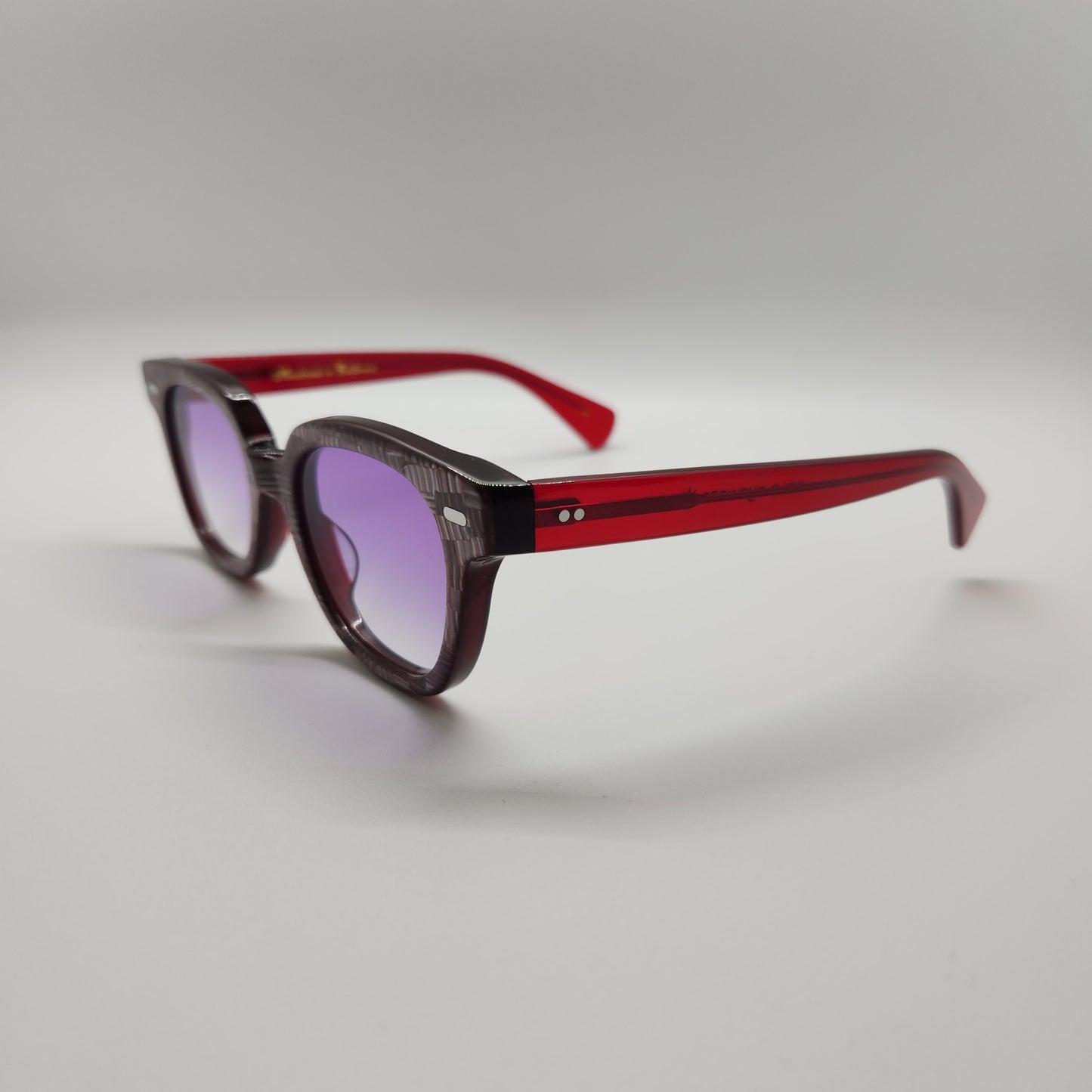 Purple square gradient tint sunglasses