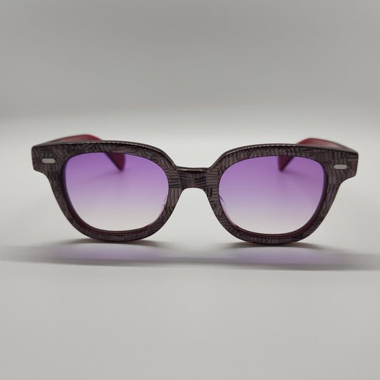 Purple square gradient tint sunglasses