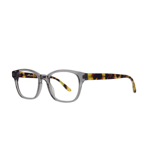 Grey square eyeglasses frames